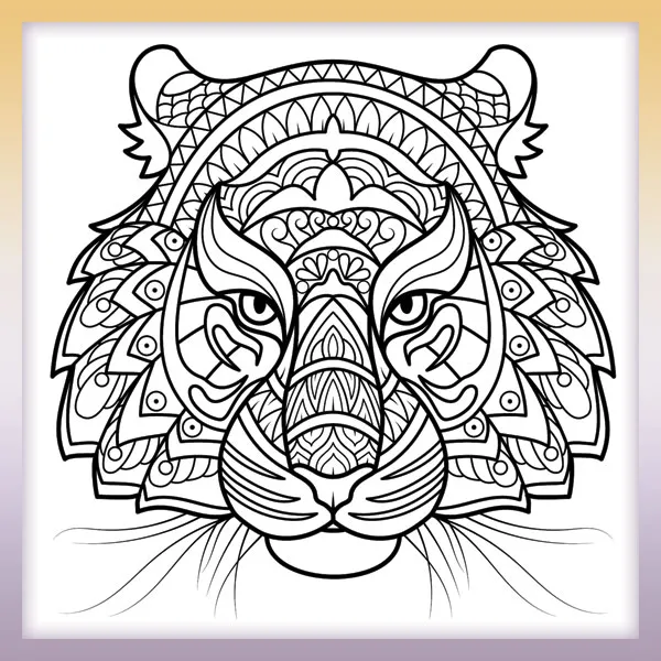 Mandala - Tiger | Online coloring page