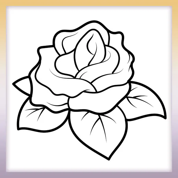 Rose | Online coloring page