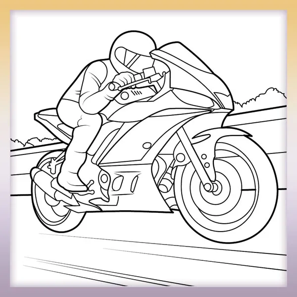 Biker | Online coloring page