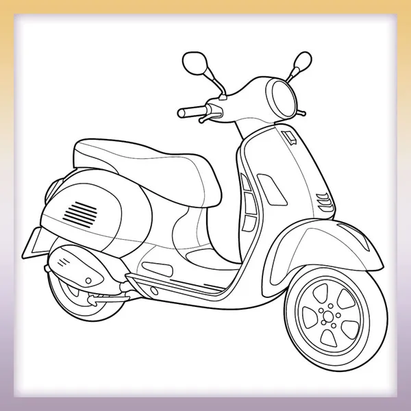 Scooter | Online coloring page