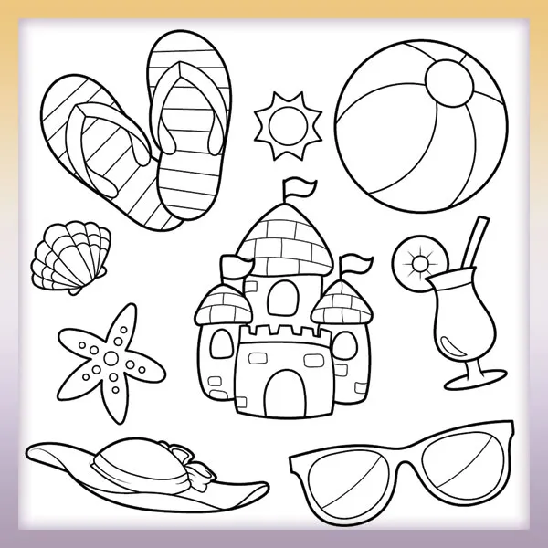 Summer vibes | Online coloring page