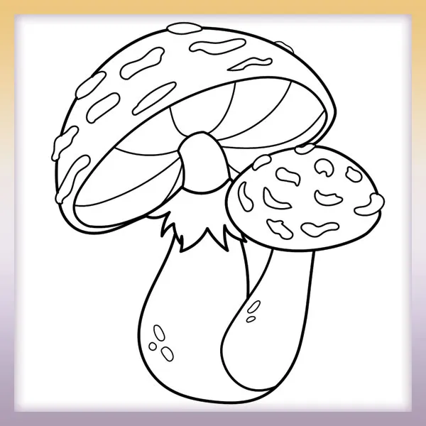 Mushroom | Online coloring page