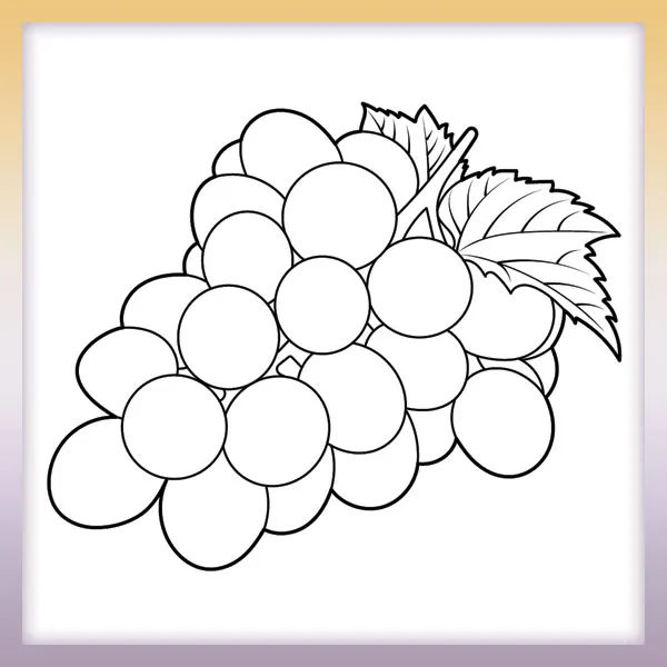 Grapes | Online coloring page