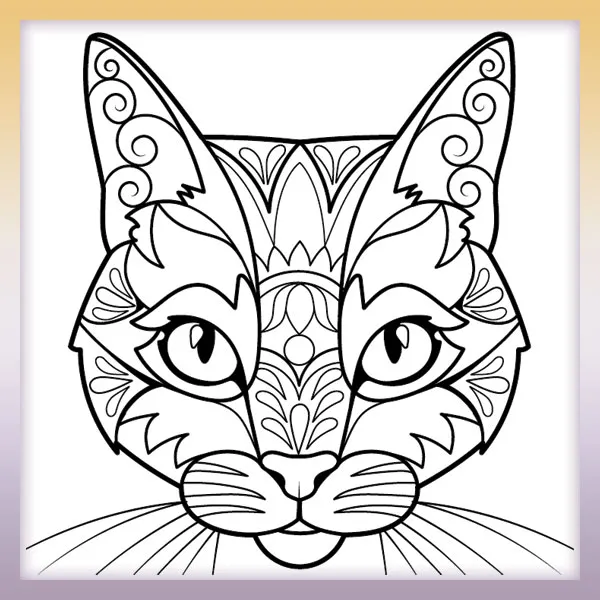 Mandala - Cat | Online coloring page