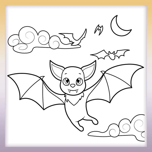 Bats | Online coloring page