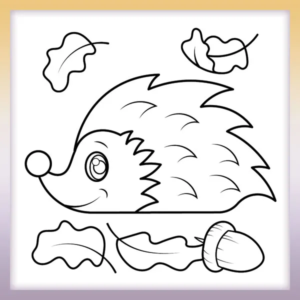 Hedgehog | Online coloring page