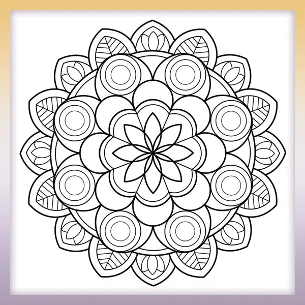 Mandala with sun rays coloring page - Coloringcrew.com