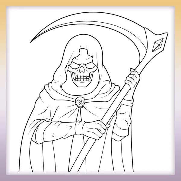 Grim reaper | Online coloring page