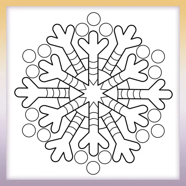 Snowflake | Online coloring page