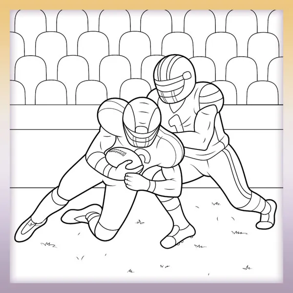 American football player | Online coloring page
