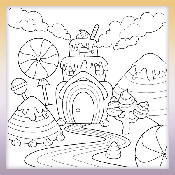 Candyland | Online coloring page