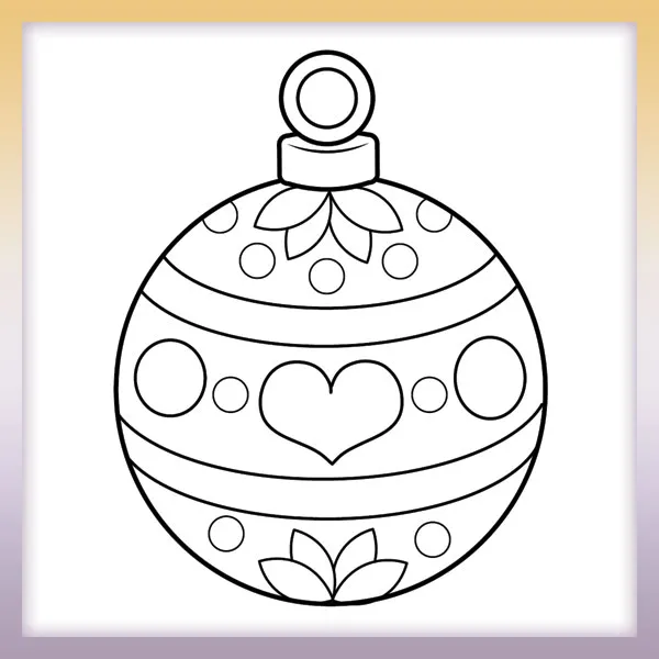 Christmas ball | Online coloring page