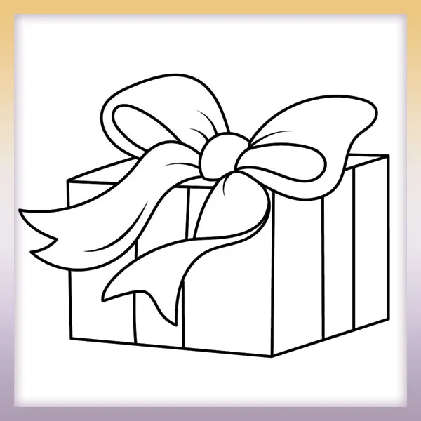 A gift | Online coloring page