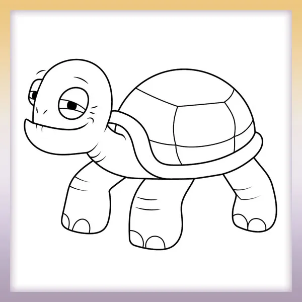 Old turtle | Online coloring page