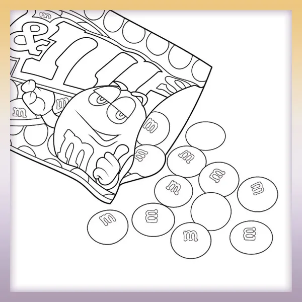 M&Ms | Online coloring page