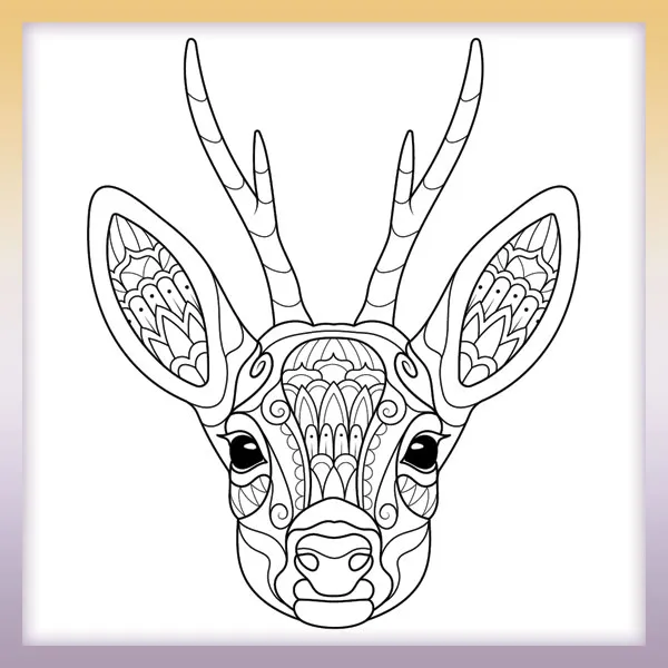 Deer - Mandala | Online coloring page