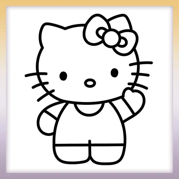 Hello Kitty | Online coloring page