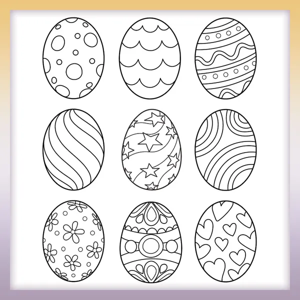 Easter egg collection | Online coloring page