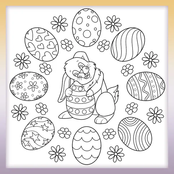 Easter mandala | Online coloring page