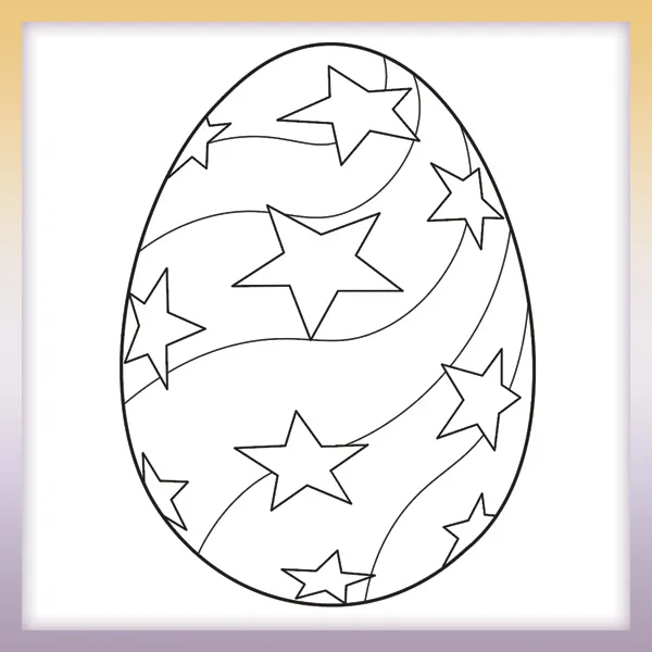 Star Easter egg | Online coloring page