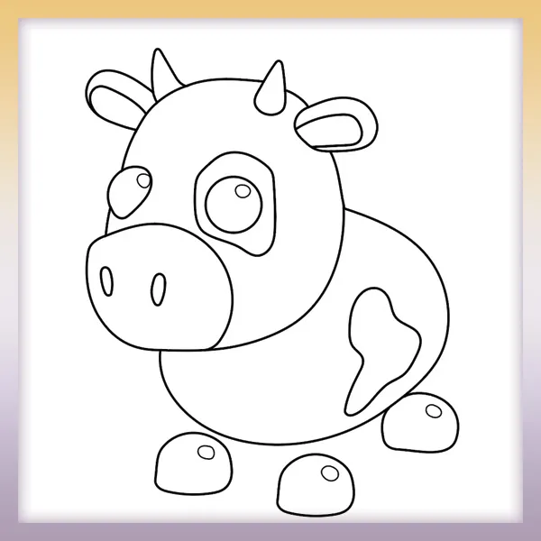 Roblox - Cow | Online coloring page