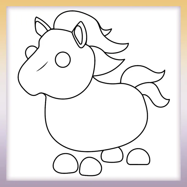 Roblox - Horse | Online coloring page