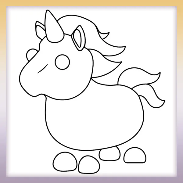 Roblox - Unicorn | Online coloring page