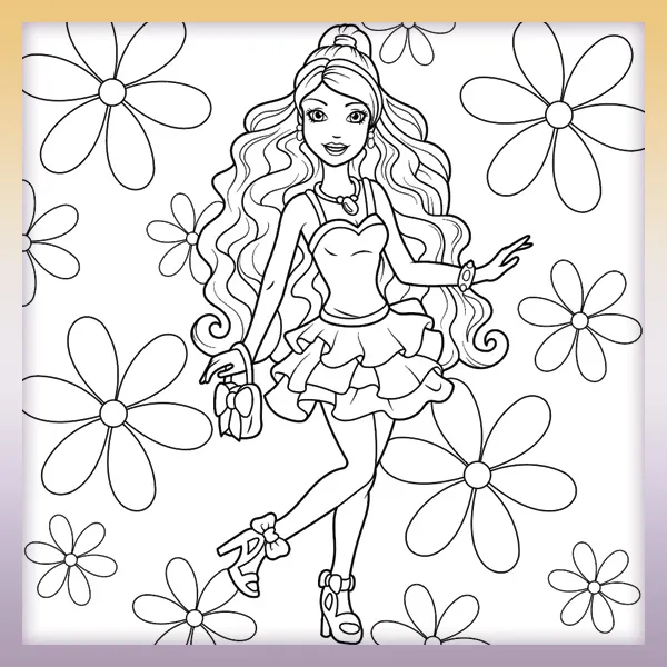 Barbie | Online coloring page
