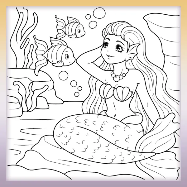Mermaid | Online coloring page