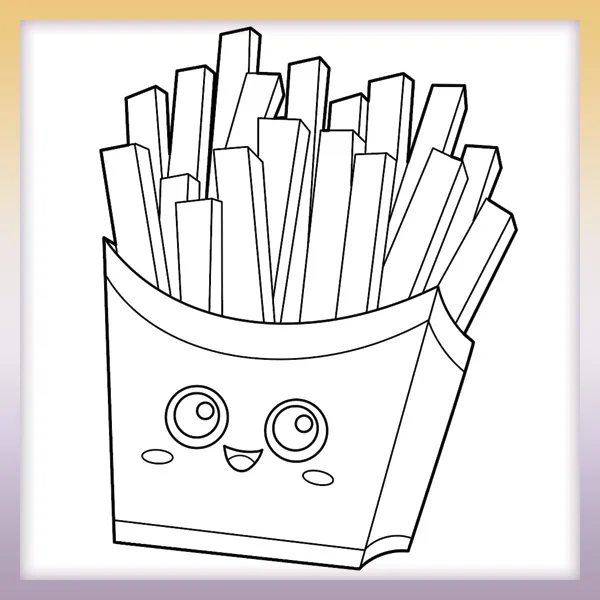 Potato Fries | Online coloring page