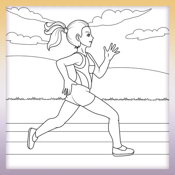 Sprinter | Online coloring page