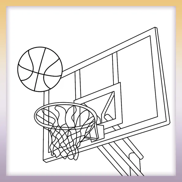 Basketball hoop | Online coloring page