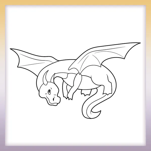 Dragon | Online coloring page