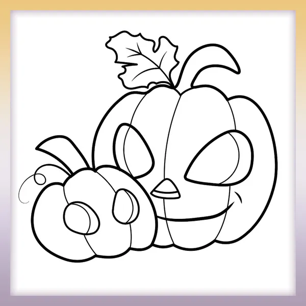 Pumpkins | Online coloring page