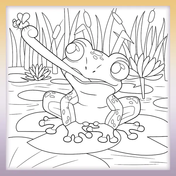 Frog | Online coloring page