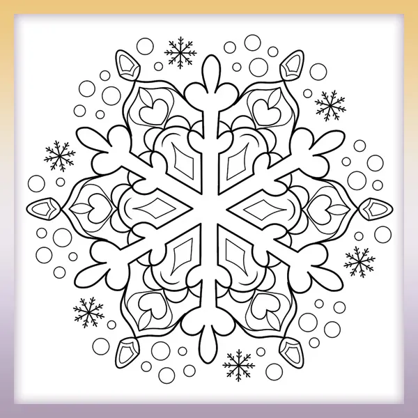 Winter mandala | Online coloring page