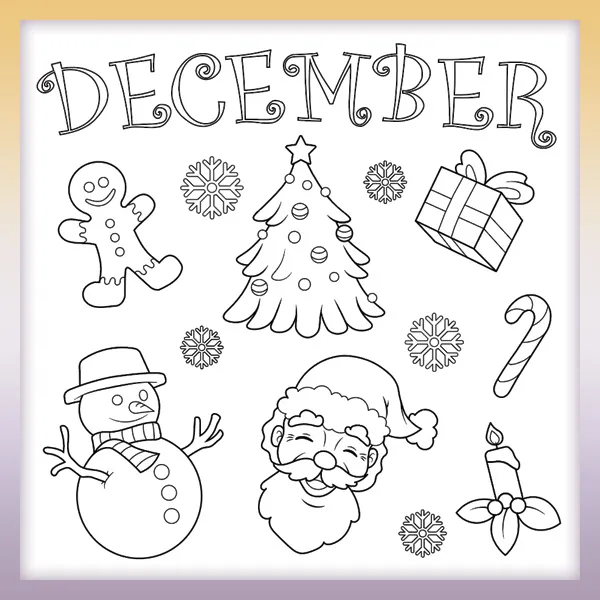 Christmas collection | Online coloring page