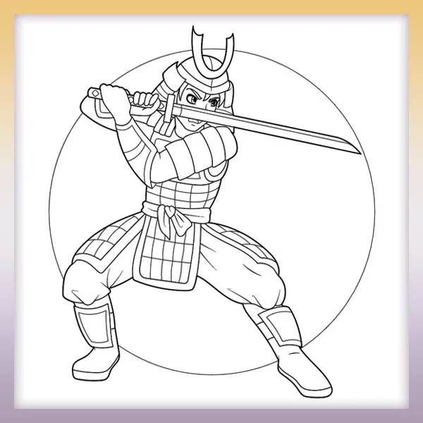 Samurai | Online coloring page