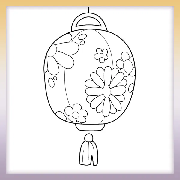 Lantern | Online coloring page