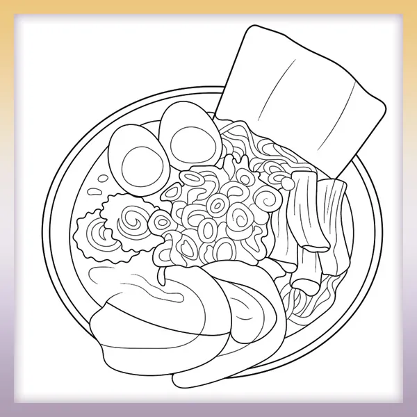 Ramen | Online coloring page