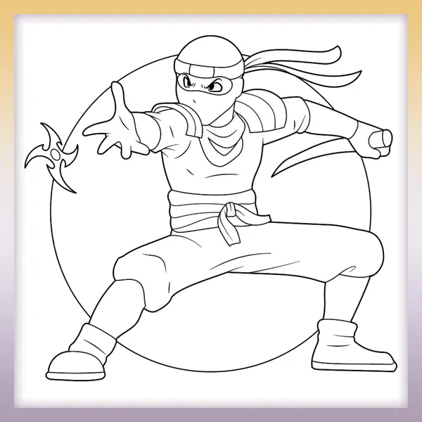 Ninja | Online coloring page