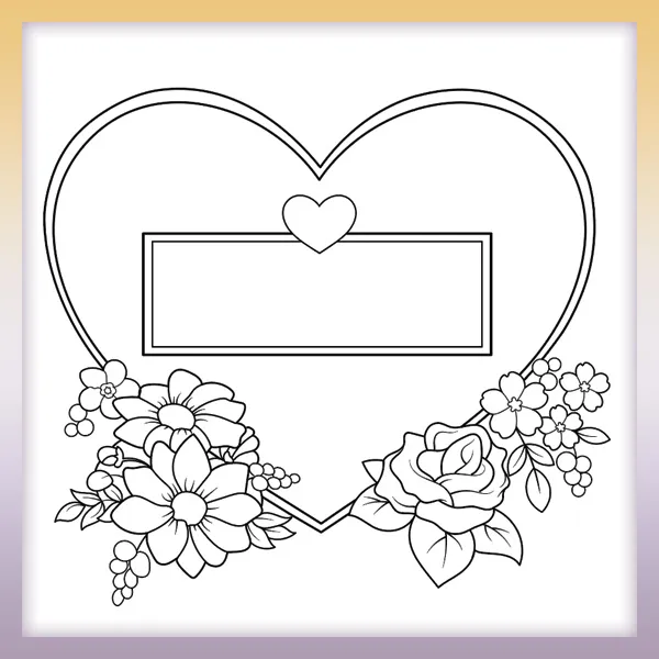 With love for... | Online coloring page