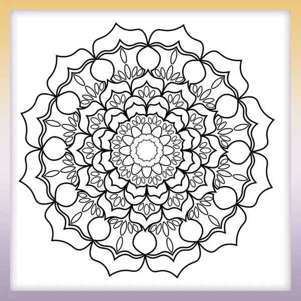 Mandala - flower | Online coloring page