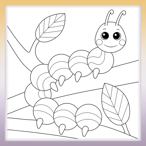 Caterpillar | Online coloring page