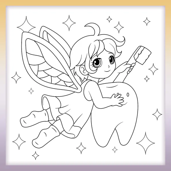 Tooth Fairy | Online coloring page