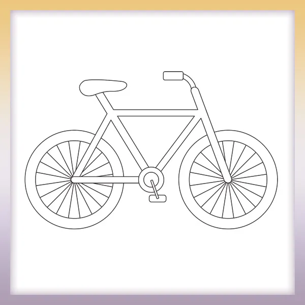 Bicycle | Online coloring page