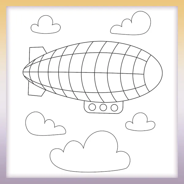 Airship | Online coloring page