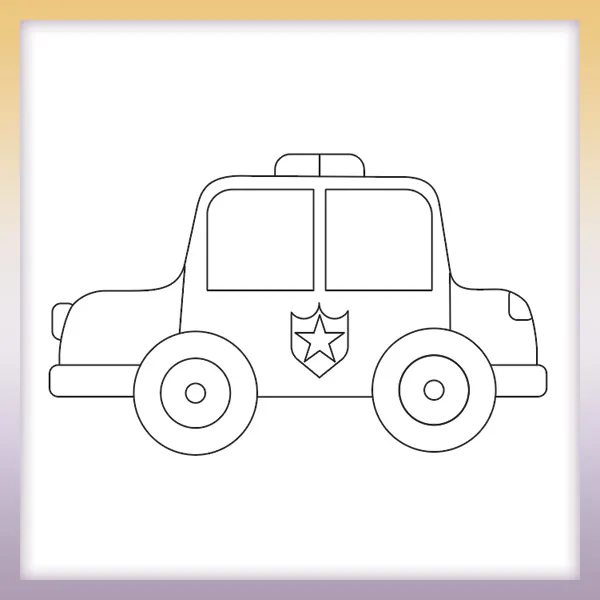 Police car | Online coloring page