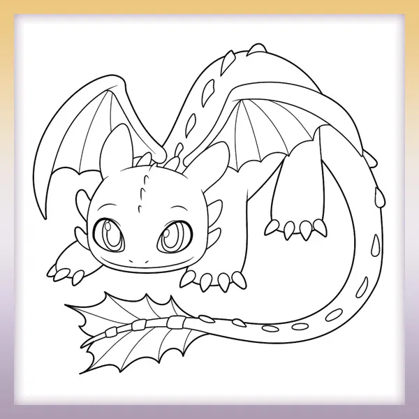 Toothless | Online coloring page