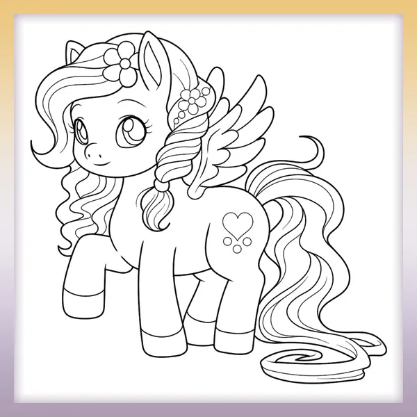 Pegasus | Online coloring page